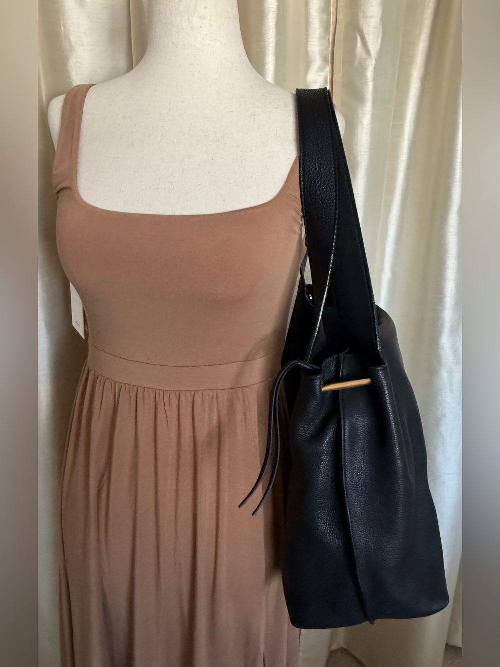 The Row Duplex Large Tote Bag Black Grained Calfskin Leather - Picture 2 of 12